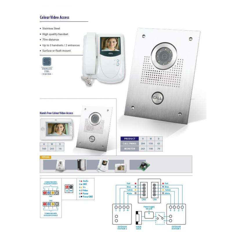 Colour Video Intercom Kit - Rushton Electronic Solutions